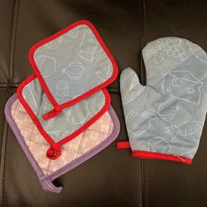 Oven Mitts and Pot Holders 4pcs Set, Bake Accessories